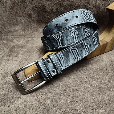 Аксессуары ручной работы. Ярмарка Мастеров - ручная работа Ремень Руны Севера. Handmade.