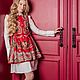 Заказать  Сарафан с блузкой А-ля-Русс. Дизайнерские платья Valensia Atelier. Ярмарка Мастеров. . Сарафаны Фото №3