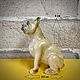 French bulldog, fawn: author's figurine, Figurines, Moscow,  Фото №1