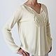 Women's lightweight pullover Italian Merino cream ecru. Pullover Sweaters. sxema. Online shopping on My Livemaster.  Фото №2