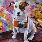 Картины и панно handmade. Livemaster - original item Painting Jack Russell Terrier. Handmade.