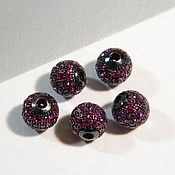 Материалы для творчества handmade. Livemaster - original item Beads of 8 mm with cubic zirconia. piece. Handmade.