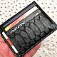 Order Python genuine leather cardholder, black color!. SHOES&BAGS. Livemaster. . Cardholder Фото №3