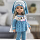 Clothes for Paola Reina dolls. Blue suit with long ears, Clothes for dolls, Voronezh,  Фото №1