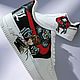 Кастомные кроссовки nike AF1, ручная роспись- Тетрадь смерти. Кроссовки. Olgavolgoart. Роспись одежды и обуви. Кастом. Ярмарка Мастеров.  Фото №13