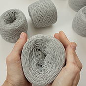 Материалы для творчества handmade. Livemaster - original item Soft grey yarn 30% cashmere 70% merino 50 gr/750 m. Handmade.