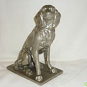 Винтаж handmade. Livemaster - original item HUNTING DOG RETRIEVER MONUMENTSKULPTURA. 25 centimeters SILUMIN. Handmade.