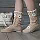 Summer boots "Arlette". High Boots. KnittedBoots. My Livemaster. Фото №5