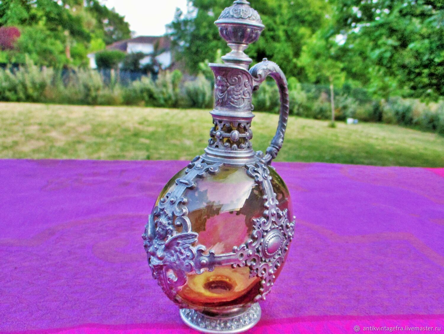 Vintage purple decanter