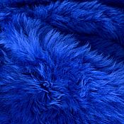 Материалы для творчества handmade. Livemaster - original item Natural fur with long pile-Bright blue Tuscany. Handmade.