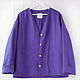 Order Purple sweatshirt made of quilted linen. etnoart. Livemaster. . Outerwear Jackets Фото №3