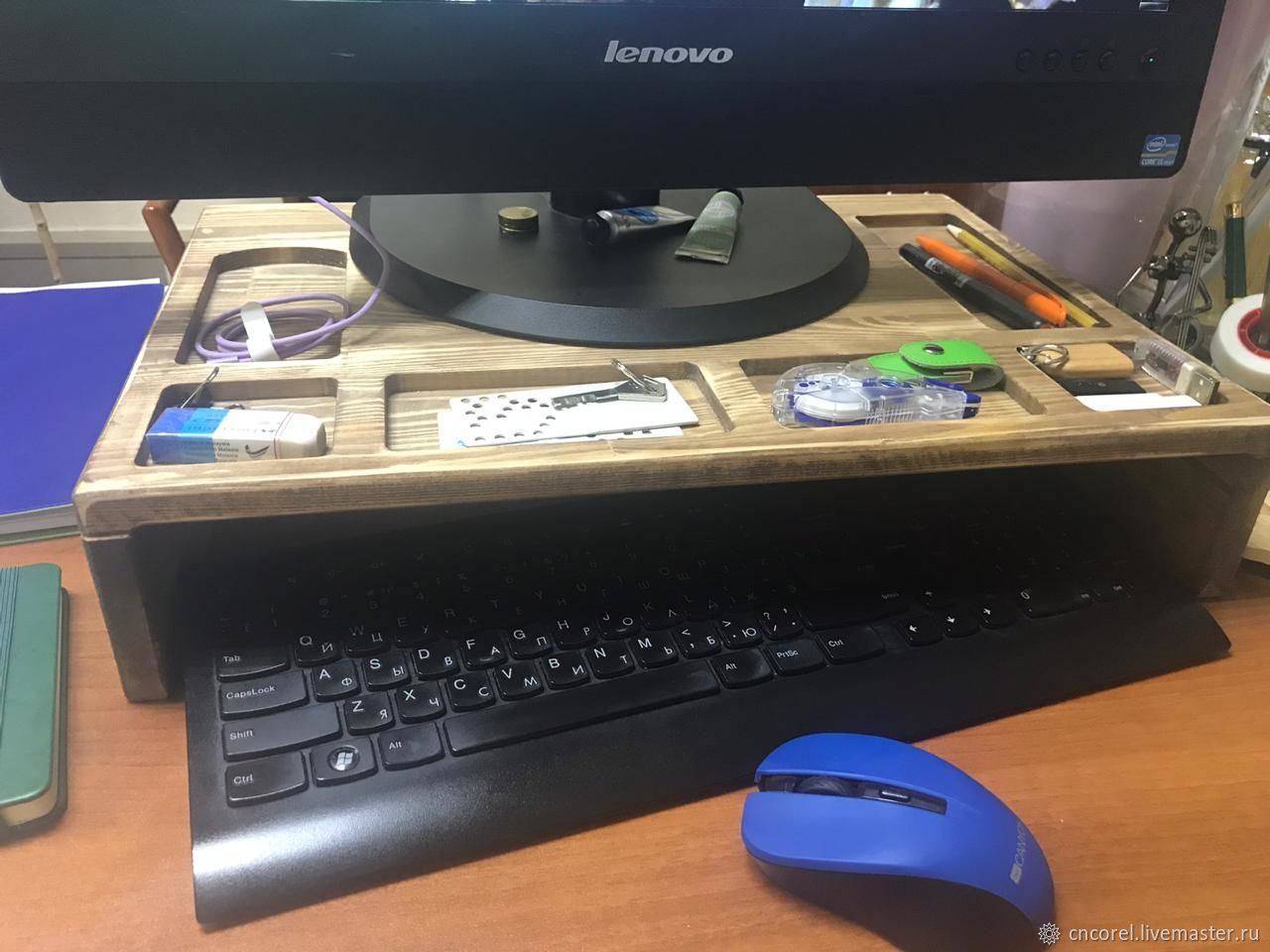 Полка под монитор на компьютерный стол