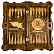 Backgammon carved 'Coat of arms of Georgia 1' Art. .065. Backgammon and checkers. Gor 'Derevyannaya lavka'. Online shopping on My Livemaster.  Фото №2