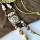 Сотуар цвета хаки из керамики. Бусы. Jewelry JY. Ярмарка Мастеров.  Фото №6
