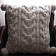 Knitted pillow Beige. Pillow. Ira Pugach (pompon). My Livemaster. Фото №6