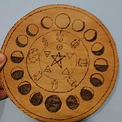 Фен-шуй и эзотерика handmade. Livemaster - original item lunar calendar phases of the moon, 5 symbols, the altar, lunnitsa, pentacle. Handmade.