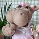 Hippo Bonechka - felted toy made of wool. Felted Toy. ZOYA KHOLINA. My Livemaster. Фото №4