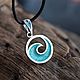 Order Wave, charm pendant made of silver with enamel. Trinkki. Livemaster. . Charm Pendant Фото №3
