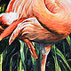 Oil painting Pair of pink flamingos 100h130 cm. Pictures. Ivlieva Irina Art. My Livemaster. Фото №4