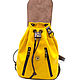 Кожаный рюкзак "Альфонс" (желтый). Рюкзаки. ЭклектикАрт. Ярмарка Мастеров.  Фото №4