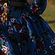 Платье "Розы на синем". Платья. Дарья Евтушенко (DaraFolk). Ярмарка Мастеров.  Фото №4