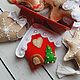 Order Christmas tree toy made of felt in the shape of a house. Natka-chudinka. Livemaster. . Christmas decorations Фото №3