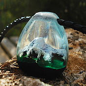 Украшения handmade. Livemaster - original item Alps - pendant made of wood (black hornbeam) and jewelry resin. Handmade.