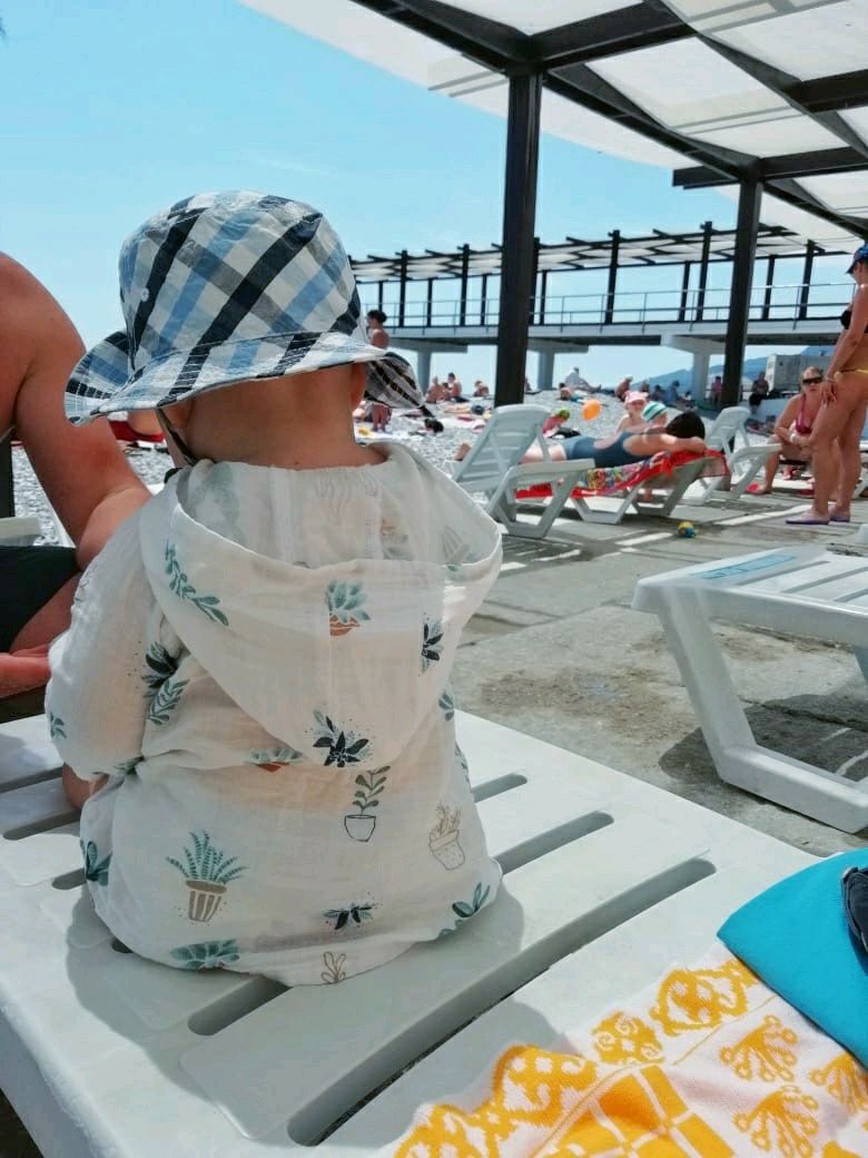 Пляжная накидка,туника или рубашка из муслина для детей