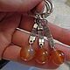 Keychain with natural carnelian 14 mm. Key chain. marusjy. Online shopping on My Livemaster.  Фото №2