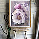 Order Paintings: watercolor Evening Peonies (pink white violet flowers). Pastelena. Livemaster. . Pictures Фото №3