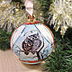 Christmas ball porcelain 'Owls', Christmas decorations, Moscow,  Фото №1