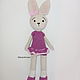 Order  Hare knitted in a dress. Lace knitting workshop. Lidiya.. Livemaster. . Amigurumi dolls and toys Фото №3