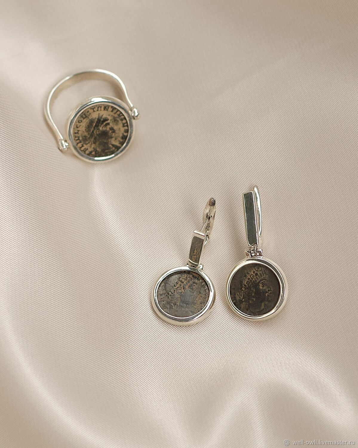 Серьги круглые монеты в интернет-магазине Ярмарка Мастеров по цене ...