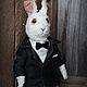 White rabbit 007. Stuffed Toys. Irina Sayfiydinova (textileheart). My Livemaster. Фото №6