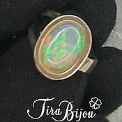 Украшения ручной работы. Ярмарка Мастеров - ручная работа Ring: Silver ring with Ethiopian opal. Handmade.