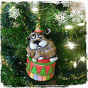 Сувениры и подарки handmade. Livemaster - original item Christmas decorations: Circus dog. Handmade.