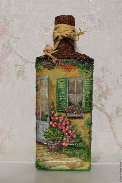 Декоративная посуда ручной работы. Ярмарка Мастеров - ручная работа. Купить Бутылка 