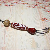 Фен-шуй и эзотерика handmade. Livemaster - original item Keychain quartz hairy and carnelian 