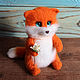 Plump Fox toy made of wool, Felted Toy, Moscow,  Фото №1