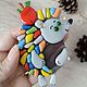 Подвеска (игрушка) "Ежик". Фьюзинг. Подвески. GlassPresent. Ярмарка Мастеров.  Фото №5