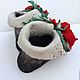 Home Slippers felted 'mother's poppies'. Slippers. wool gifts. My Livemaster. Фото №5