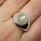 Кольцо с сапфиром серебряное