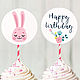Toppers in pink rabbit cupcake for a girl's birthday. Toppers. nina-37. Online shopping on My Livemaster.  Фото №2