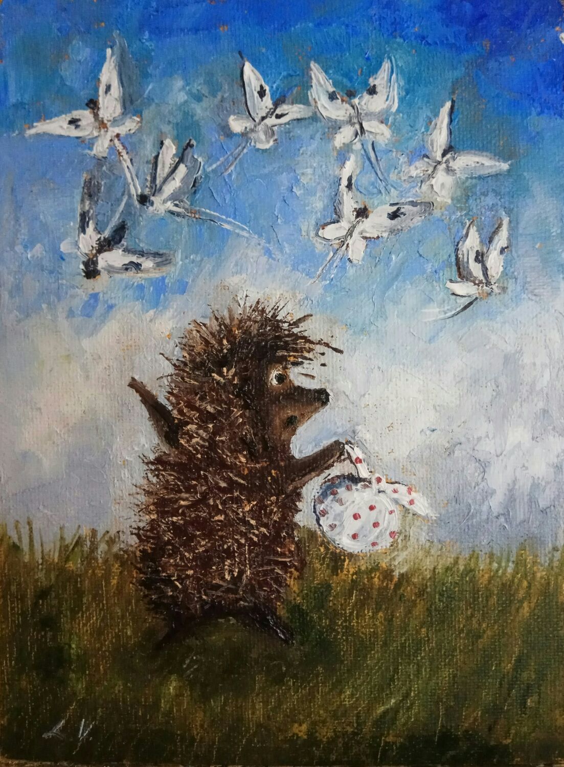 Картина " ёжик в тумане' – заказать на Ярмарке Мастеров – JXW2CRU ...