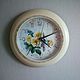 'Yellow roses' wall Clock vintage romance-pale yellow cream. Watch. botanica-m. My Livemaster. Фото №4