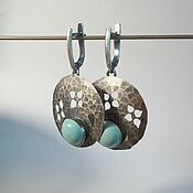 Украшения handmade. Livemaster - original item Earrings classic: Turquoise earrings 