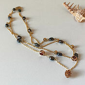 Ожерелье с лазуритом, содалитом и гематитом
