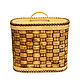 The box is woven from birch bark. Box for storage. Art.0032, The bins, Tomsk,  Фото №1