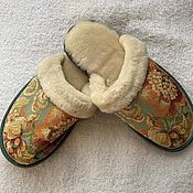 Обувь ручной работы handmade. Livemaster - original item Women`s sheepskin slippers 40. Handmade.