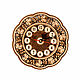 Reloj de madera pequeño redondo 'Rosas' D19. Art.40017, Watch, Tomsk,  Фото №1